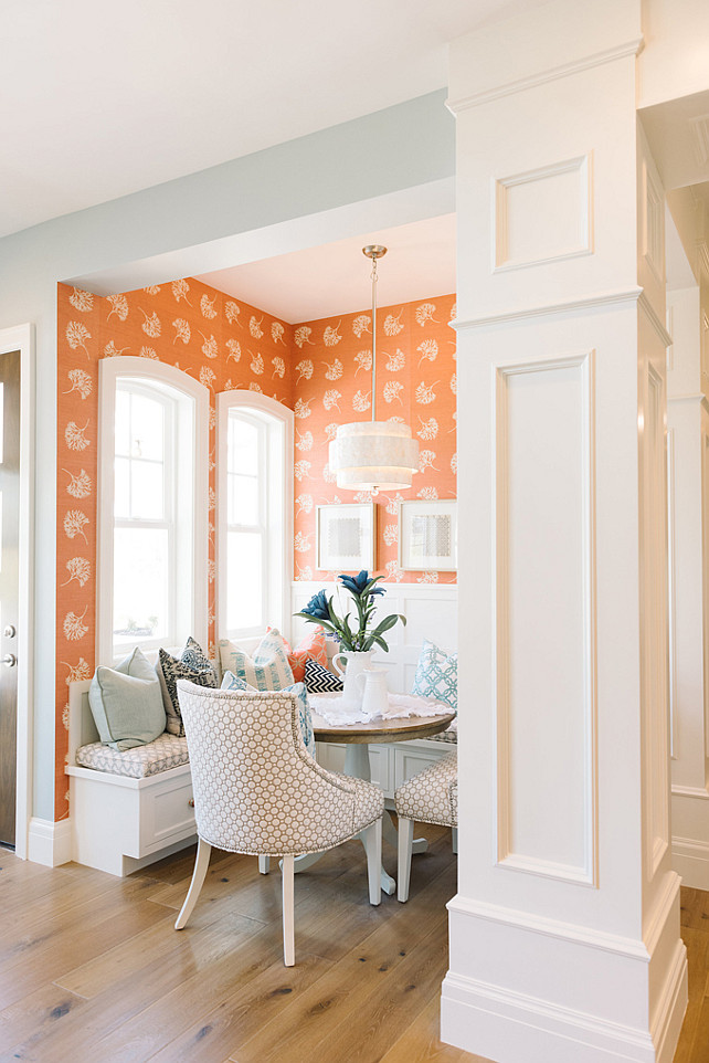 Breakfast Nook. Breakfast Nook Design. Breakfast Nook Banquete. Breakfast Nook Lighting. Breakfast Nook Table. Breakfast Nook Chairs. Breakfast Nook Wallpaper. Breakfast Nook Color Scheme. #BreakfastNook Four Chairs Furniture.