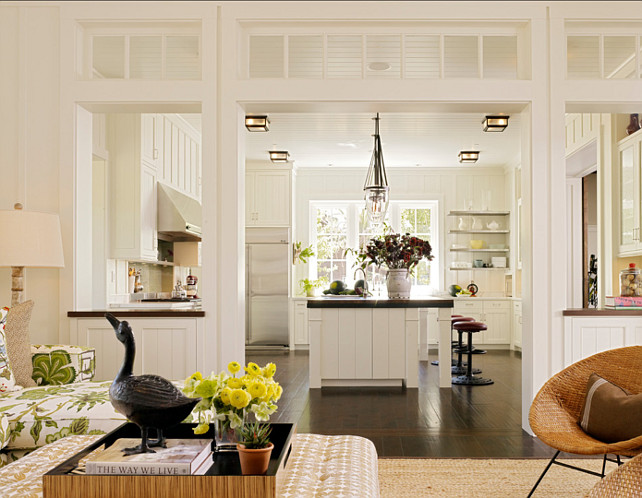 White Kitchen. Interesting layout in this white kitchen. WhiteKitchen #Kitchen 