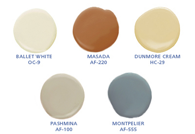 Fall Paint Color Inspiration. Warm Paint Color for Fall-Autumn. Ballet White OC-9 Benjamin Moore. Masada AF-220 Benjamin Moore. Dunmore Cream HC-29 Benjamin Moore. Pashima AF-100 Benjamin Moore. Montpelier AF-555 Benjamin Moore. #FallPaintColor #FallTrendPaintColor #AtumnPaintColor #BenjaminMooreBalletWhite #BenjaminMooreMasada #BenjaminMooreDunmoreCream #BenjaminMoorePashima #BenjaminMooreMontpelier