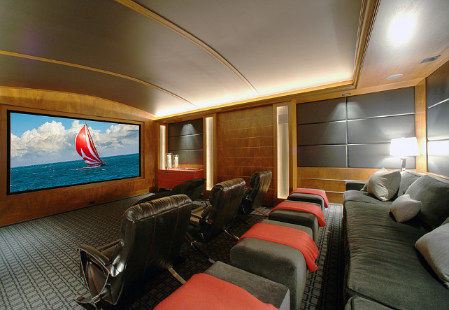 Theatre Room Design Ideas. This is such an inspiring Theatre Room! #TheatreRoomDesignIdeas #TheatreRoom