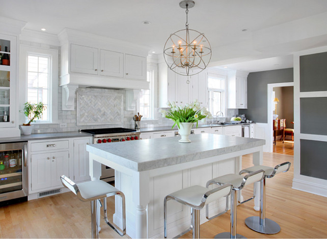 Kitchen Design Ideas. Great white kitchen! #KitchenDesign Ideas
