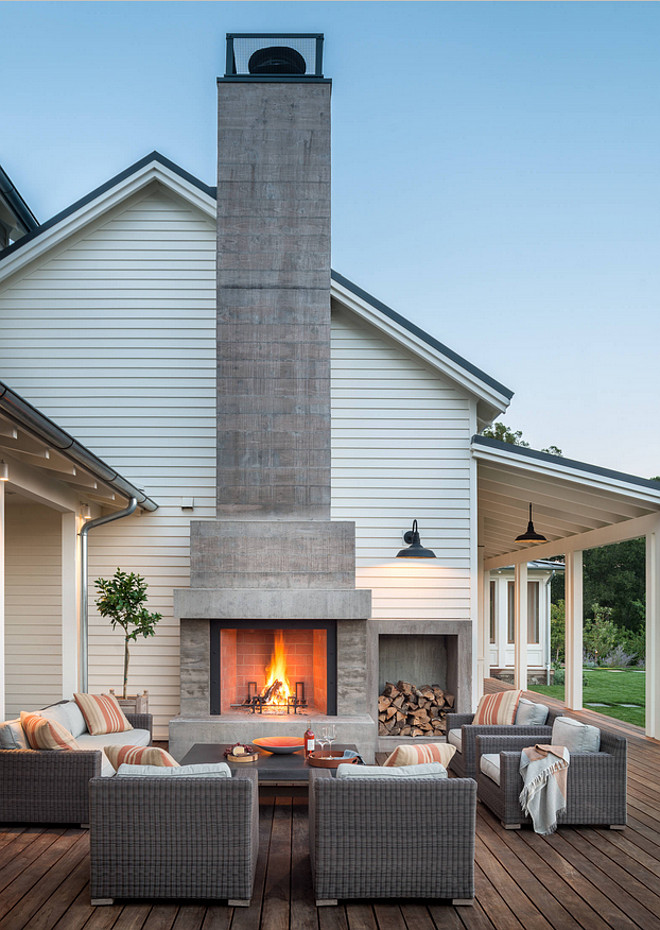 Deck Fireplace. Backyard deck fireplace ideas. Moller Architecture, Inc.