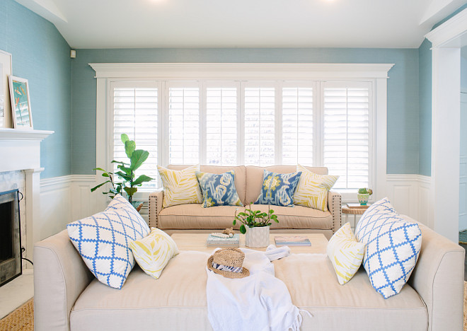 Living room with chaise and sofa. Open chaise and sofa makes this living room feel open and airy. #Chaise #livingroom #Sofa Rita Chan Interiors.