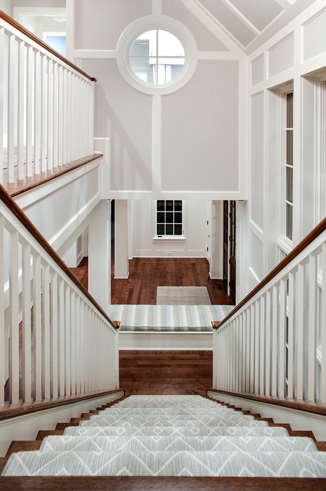 Staircase. Coastal Home Staircase. Coastal Home Staircase Ideas. Coastal Home Staircase Design. Coastal Home Staircase Runner. #CoastalHome #Staircase John Kraemer & Sons.
