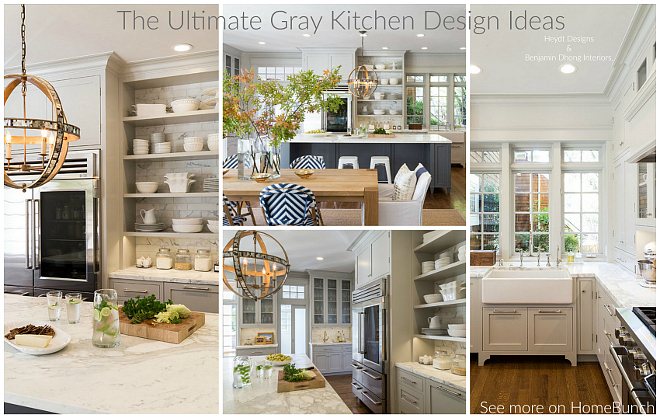 The Ultimate Gray Kitchen Design Ideas. Heydt Designs & Benjamin Dhong Interiors. See more on Home Bunch.
