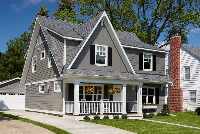 Cape Cod Home Ideas. The gray exterior is James Hardie lap siding in Aged Pewter. Cape Cod Exterior Home Ideas. Cape Cod Exterior Home with Detached Garage. #CapeCod #Exterior #Home Anchor Builders.