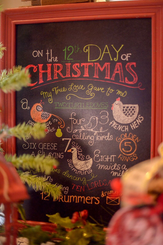Chrismas Chalkboard Ideas. #ChristmasDecor #Christmas Gatehouse No.1.