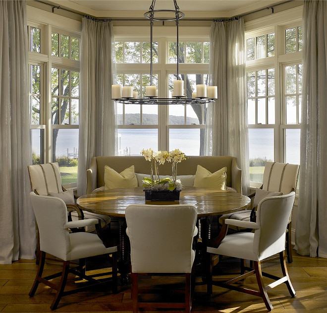 Dining Nook with Round Table. Dining Nook with Round Table Ideas. Dining Nook with Round Table #DiningNook #RoundTable Hickman Design Associates.