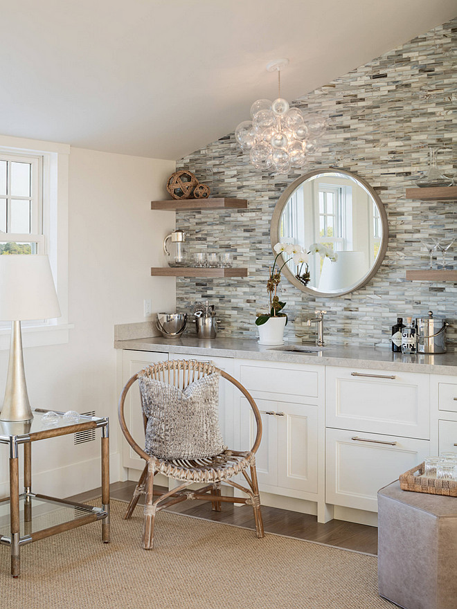 Floating Shelves. Kitchen Thick Floating Shelves. Kitchen or butler's pantry thick Floating Shelves ideas. #Floating #Shelves Sophie Metz Design.