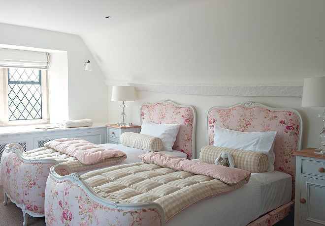 Girls Bedroom. Girls Bedroom Ideas. Antique Beds in Girls Bedroom. #GirlsBedroom Sims Hilditch.