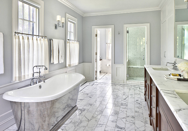 Gray Bathroom. Gray bathroom ideas. Elegant gray bathroom. #Gray #Bathroom Alisberg Parker.