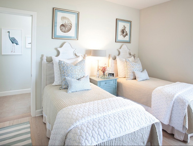 Guest Bedroom. Neutral Guest Bedroom with Twin Beds. #GuestBedroom #NeutralInteriors #TwinBed AGK Design Studio.