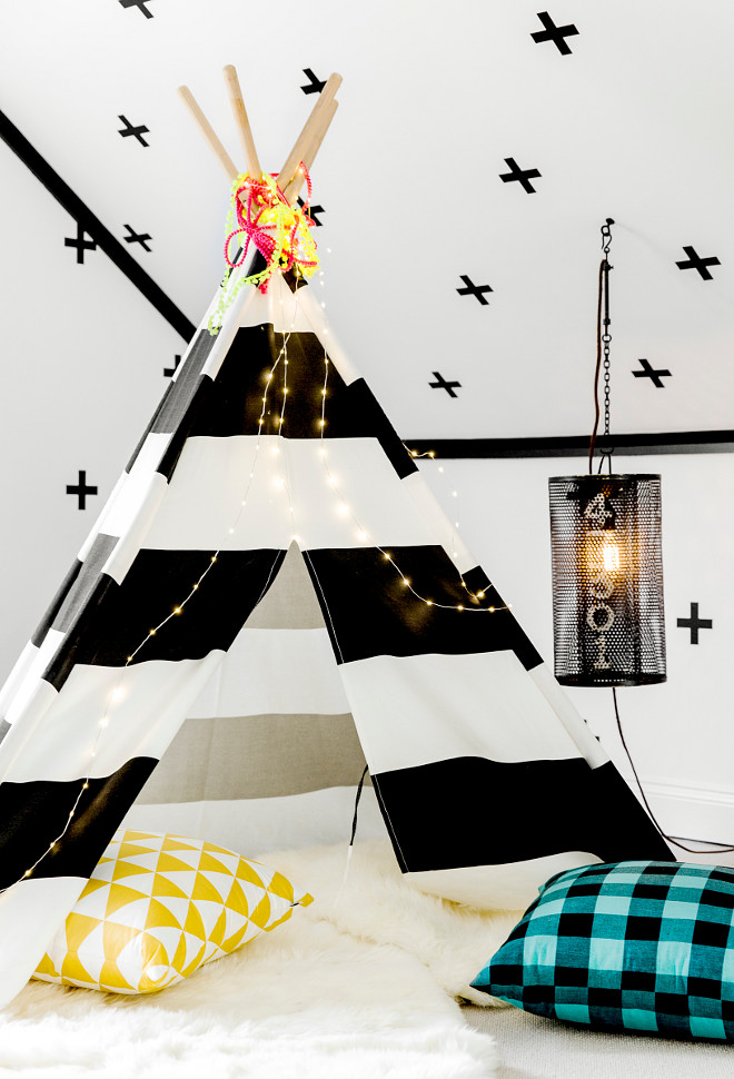 Kids Teepee. Playroom Teepee. Playroom with kids Teepee. #KIds #Teepee #playroom Chango & Co. Sean Litchfield Photography.