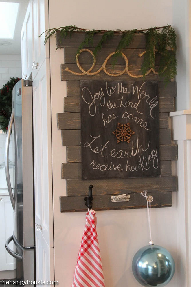 Kitchen - Christmas Chalkboard. The Happy Housie.