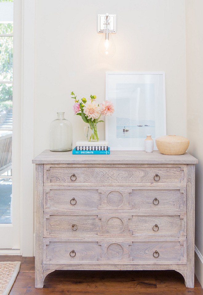 White oak dresser. Distressed white oak dresser. #WhiteOak #Dresser Braun + Adams Interiors.