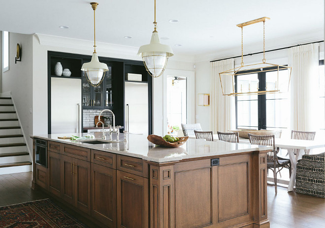 Kitchen Lighting. Kitchen island lighting. Kitchen dining area lighting. Kitchen Lighting. Combination of kitchen lighting. #kitchenlighting #kitchenislandlighting #kitchendiningarealighting #kitchenlightingcombo Kate Marker Interiors. 