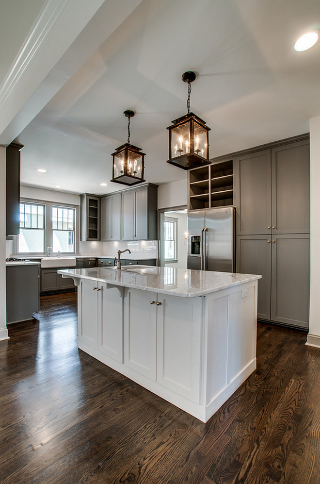 River reflections by Benjamin Moore. Grey kitchen cabinet paint color. River reflections by Benjamin Moore. Grey cabinets painted in River reflections by Benjamin Moore. #RiverreflectionsBenjaminMoore The Kingston Group