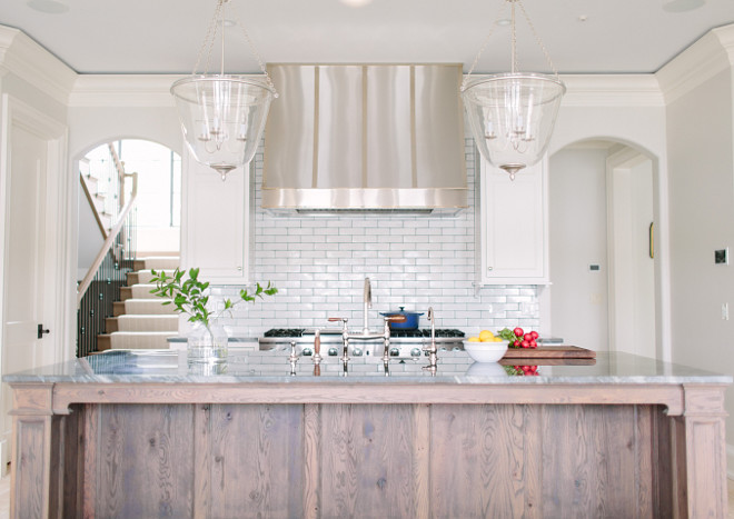 Kitchen Subway Tile and Stainless Steel Hood. Kitchen Subway Tile and Stainless Steel Hood Height. Kitchen Subway Tile and Stainless Steel Hood Style. Kitchen Subway Tile and Custom Stainless Steel Hood. Kitchen Subway Tile and Stainless Steel Hood Design Kitchen Subway Tile and Stainless Steel Hood Space #Kitchen #SubwayTile #StainlessSteelHood Kate Marker Interiors.