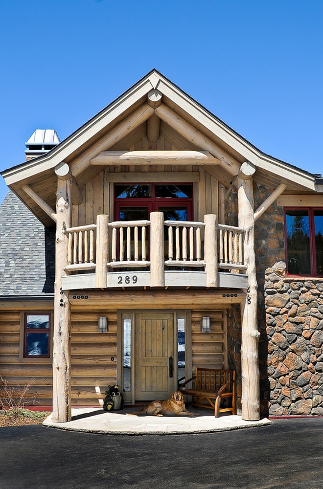 Log Home Front Door. Log Home Front Door Porch. Log Home Front Door Porch Ideas. Log Home Front Door Ideas. #LogHome #FrontDoor Mountain Log Homes of CO, Inc.