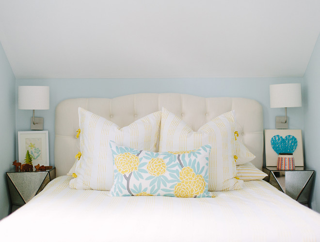 Pastel Bedroom. Subtle bedroom design with pastel colors. #PastelBedroom #PastelInteriors #SubtleBedroomColor Kate Marker Interiors.