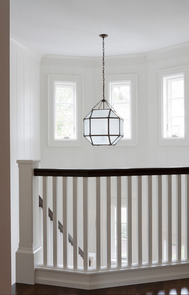 White shiplap walls painted in Benjamin Moore OC-17 White Dove. Benjamin Moore OC-17 White Dove Wall Paint Color. #BenjaminMooreWhiteDove foley&cox