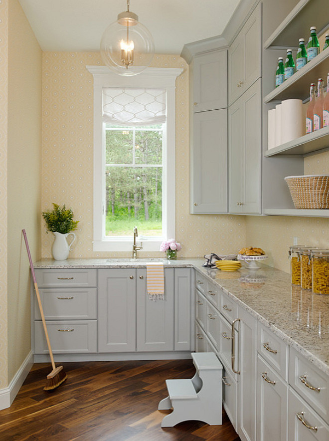 Gray butlers pantry cabinet, Butlers pantry gray cabinet paint color, Butlers pantry gray cabinet and granite countertop #Butlerspantry #GrayButlerspantry #Gaycabinet #Graycabinetpaintcolor #GrayButlerspantrycabinetpaintcolor 