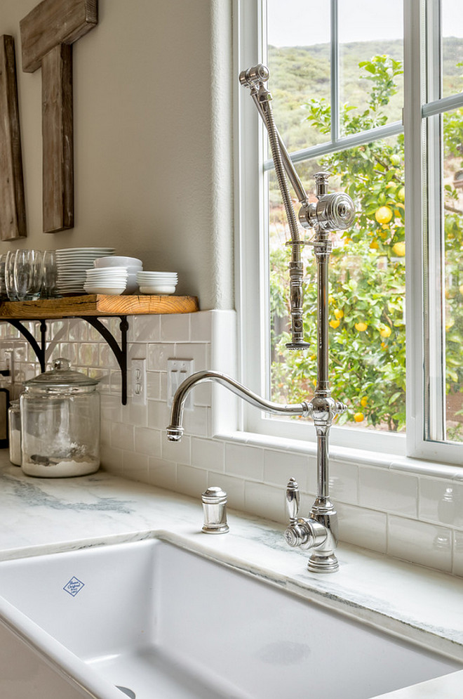 Kitchen Faucet. Kitchen Farmhouse Sink Faucet. Waterstone 4400-DAB Traditional Gantry Faucet Hook Spout in Polished Nickel #Waterstone4400DABTraditionalGantryFaucetHookSpout #KitchenFaucet #Farmhousesinkfaucet SoCal Property Portraits