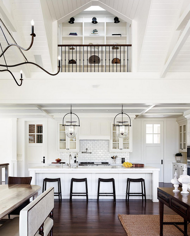 Kitchen. White kitchen with black accents. #kitchen Jennifer Robin Interiors.