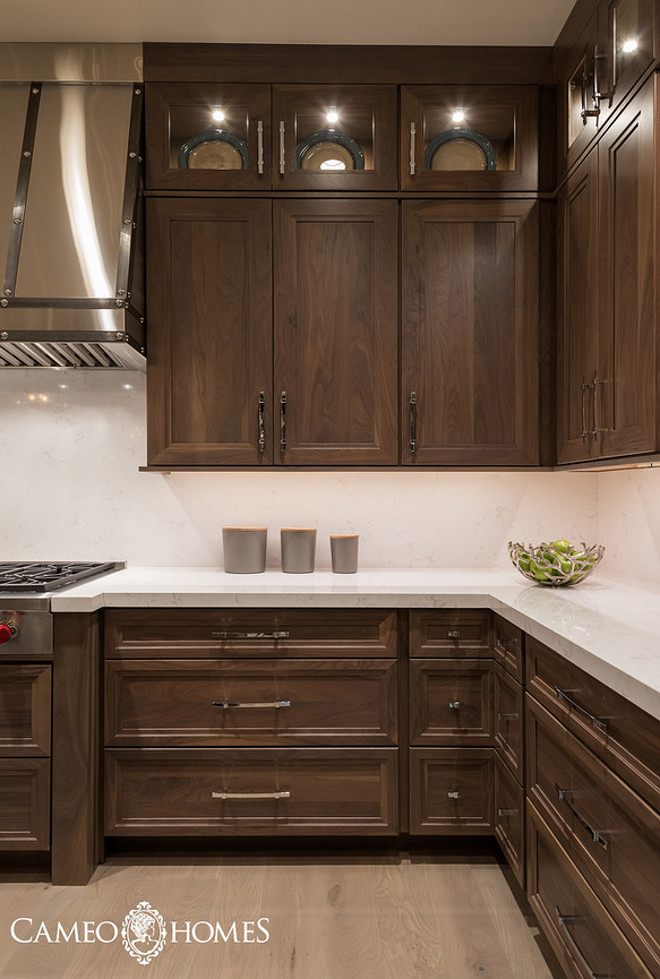 Walnut kitchen cabinet. Walnut kitchen cabinet ideas. Walnut kitchen cabinet design. Walnut kitchen cabinet stain color. Walnut kitchen cabinet. #Walnutkitchen #Walnutkitchencabinet Cameo Homes Inc.