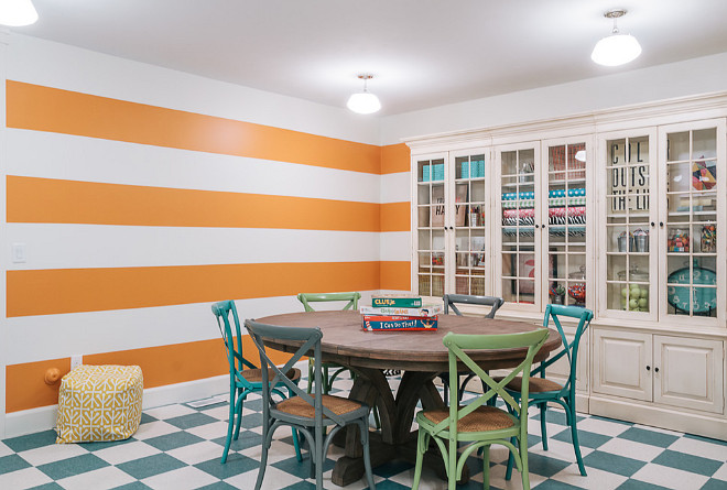 Playroom Craft room. Playroom Craft room with its own built in cabinet. Playroom Craft room Cabinet.This is a multi-task room that serves as a playroom and craft room while the kids are small and can become a more grow-up space with some small changes as the kids get older. #Playroom #Craftroom DWL Photography