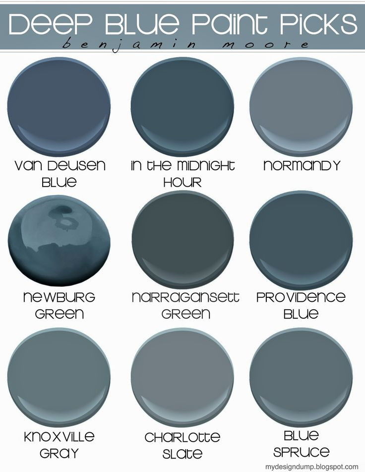 Navy Blue Paint Colors. Benjamin Moore Navy Blue Paint Colors. Perfect navy paint color for blue island and kitchen cabinets. Benjamin Moore Van Deusen Blue. Benjamin Moore In the Midnight Hour. Benjamin Moore Normandy. Benjamin Moore Newburg Green. Benjamin Moore Narragansett Green. Benjamin Moore Providence Blue. Benjamin Moore Knoxville Gray. Benjamin Moore Charlotte Slate. Benjamin Moore Blue Spruce. #NavyBlueBenjaminMoore #NavyBluepaintcolor #Blueislandpaintcolor #Bluecabinetpaintcolor Via My Design Dump