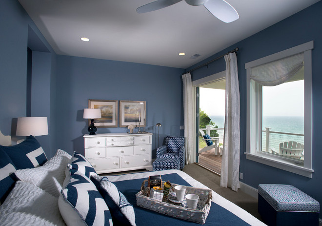 Navy paint color. Navy bedroom. #navy #navybedrooom #navypaintcolor