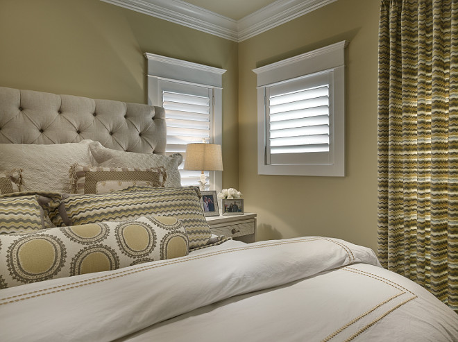 Tan Bedroom. Warm Tan Bedroom Ideas. Tan Bedroom Color Palette #TanBedroom Megan Gorelick Interiors