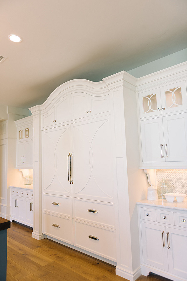 White Dove by Benjamin Moore Kitchen Cabinet Paint Color. Four Chairs Furniture. 