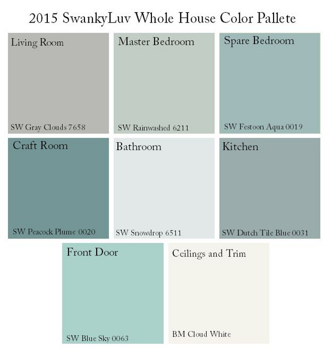 Whole House Color Palette. Whole House Color Palette. Whole House Color Palette. Whole House Color Palette #WholeHouseColorPalette Via SwankyLuv.