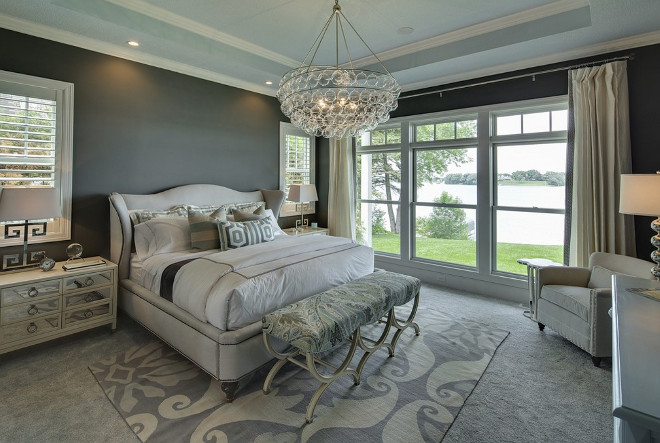 Charcoal Bedroom. Charcoal Bedroom. Charcoal Master Bedroom. Charcoal Bedroom Paint Color and Decor Ideas. #CharcoalBedroom #CharcoalMasterBedroom #CharcoalBedroomdecor #CharcoalBedroompaintcolor Grace Hill Design. Gordon James Construction.