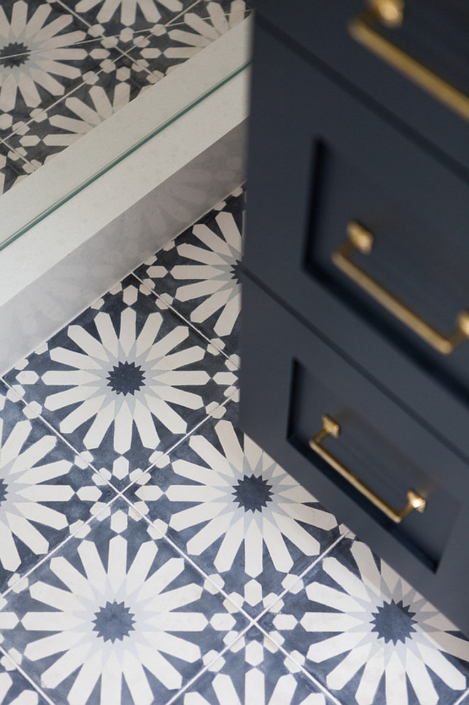 Hand-made Cement Tiles. Hand-made Cement Tile Ideas. Hand-made Cement Floor Tiles. The tiles are from Ann Sacks, the tile is called Eastern Promise in Tangier Pallazzo. #HandmadeCementTiles Holst Brothers General Contractors. Kirsten Marie Inc, KMI