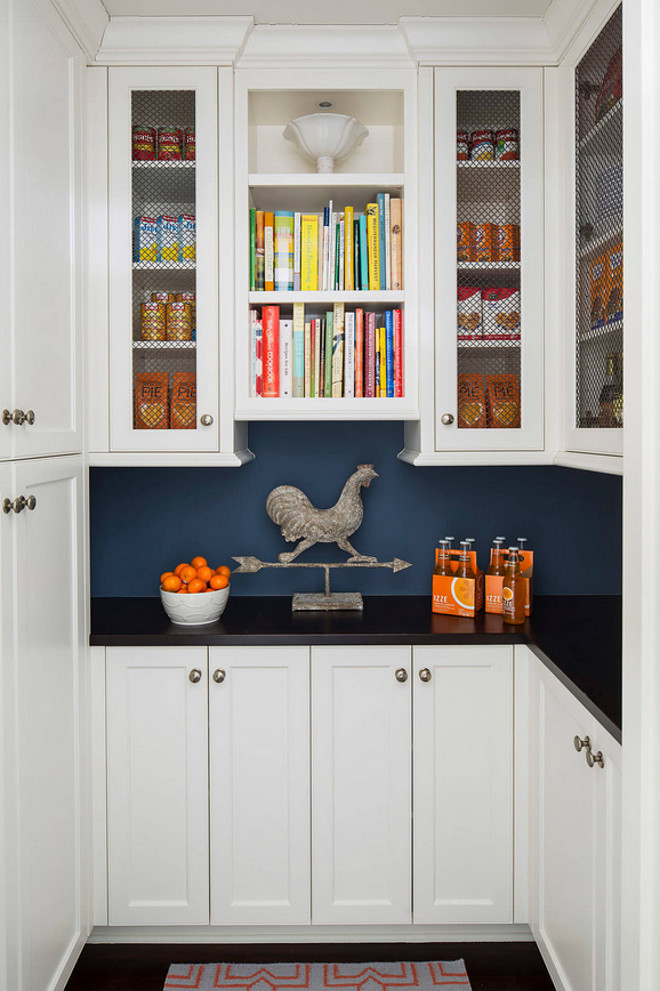 Kitchen pantry cabinet. Kitchen pantry with built in cabinet. Kitchen pantry features lower and upper cabinets. #Kitchenpantry #Pantrycabinets #pantry #pantrycabinetideas #pantryideas Martha O'Hara Interiors