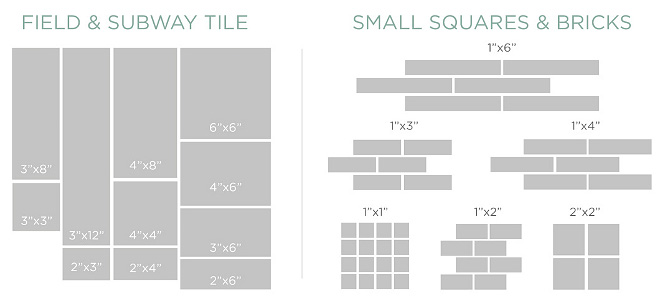 Tile Pattern. Tile Pattern and Sizes. Tile Pattern and Size Ideas. Tile Pattern and Sizes. Subway tile Small Bricks Compare #TilePatternSizes