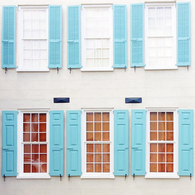 Turquoise Shutters. Turquoise Shutters Paint Color. Turquoise Shutters. Turquoise Shutters paint color is Farrow and Ball, Number 210, Blue Ground. #FarrowandBall210BlueGround #FarrowandBallBlueGround #Turquoiseshutterspaintcolor #shutters #turquoiseshutters Farrow and Ball #210 Blue Ground. The Cassina Group Real Estate