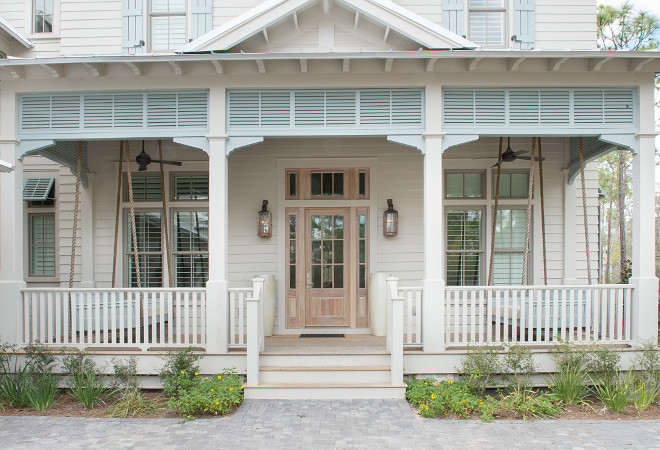 Bed Swings. Porch with Bed Swings. Bed Swings. Custom Bed Swings. Bed Swings #BedSwings Interiors by Courtney Dickey of TS Adams Studio.