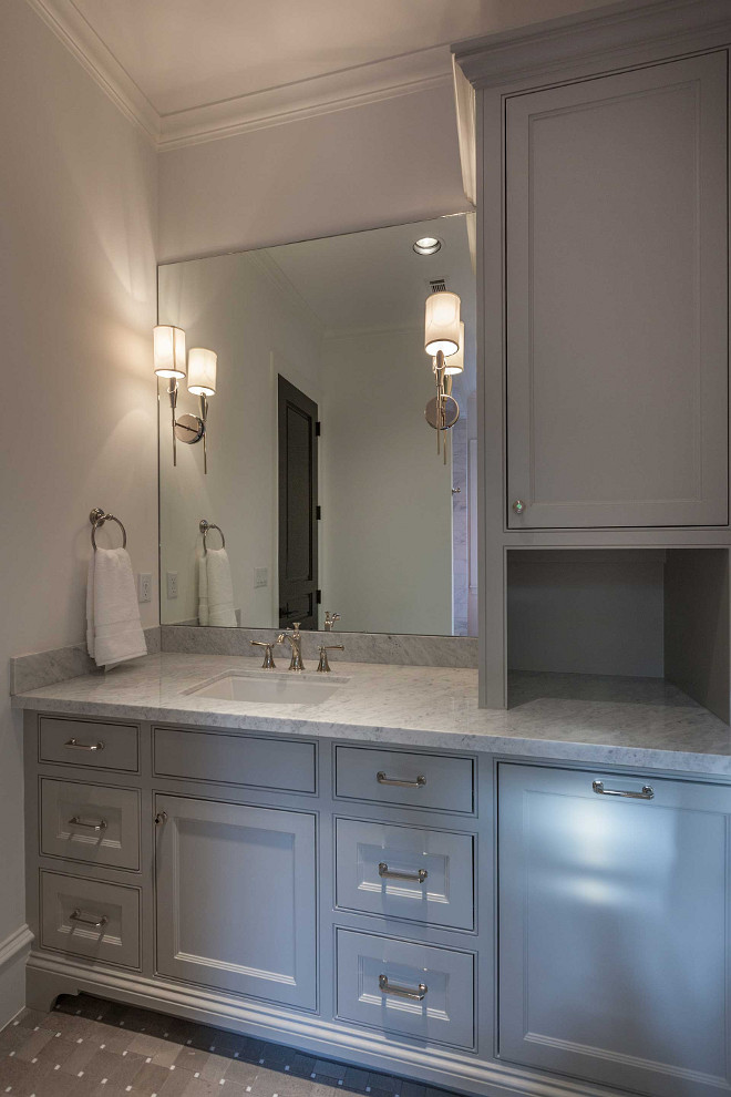 Bathroom vanity with linen cabinet. Bathroom vanity with linen cabinet ideas. Bathroom vanity with linen cabinet. #Bathroom #vanity #cabinet #linencabinet Elizabeth Garrett Interiors