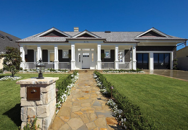 Stone Garden pathway. Front yard with stone path. Front yard with flagstone path. #Frontyard #stonepath #gardenpath #garden #path #pathway #flagstone #flagstone Patterson Custom Homes