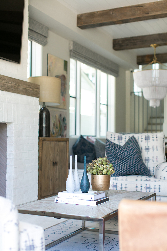 Living room decor. Living room. Living room ideas. The interior designer, Brooke Wagner Design, truly knows how to put a room together. I love the pieces she chose for the living room. Patterson Custom Homes
