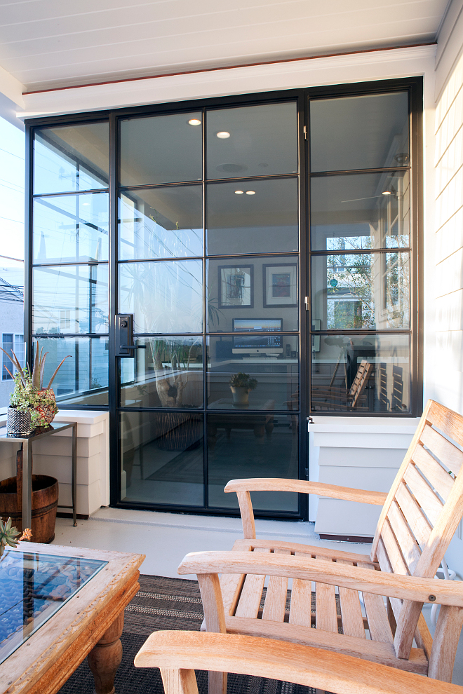 Black Steel Doors and Black Steel Windows. Balcony with Black Steel Doors and Black Steel Windows. #Balcony #BlackSteelDoors #BlackSteelWindows Patterson Custom Homes