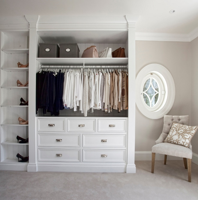 Dressing room. This dressing room is practical and pretty. #dressingroom Hayburn & Co. 