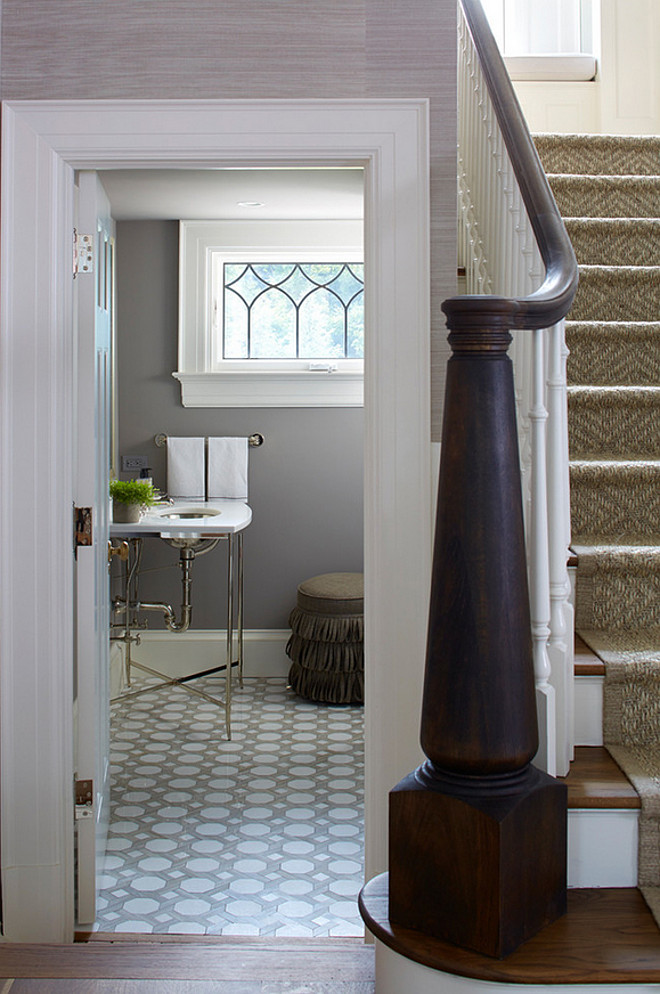 Powder Room off the foyer. Powder Room under the stairs - off the foyer Brooks and Falotico Associates, Inc.