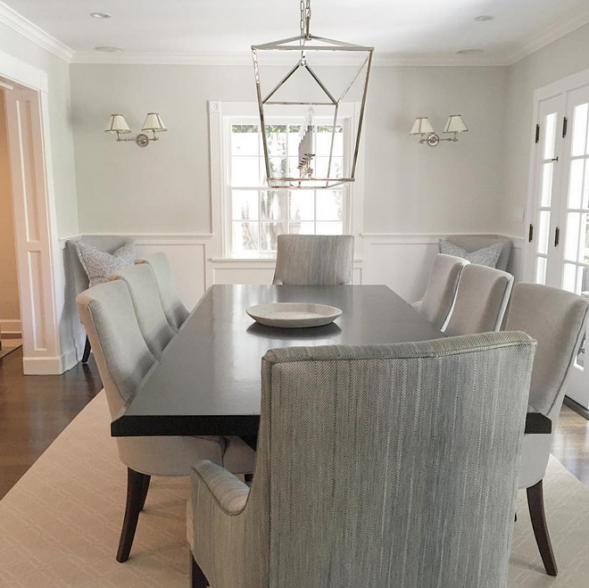 Darlana Linear Chandelier. Dining room features Darlana Linear Chandelier. Darlana Linear Chandelier in Polished Nickel. Darlana Linear Chandelier #DarlanaLinearChandelier #DarlanaLinear #Chandelier #Darlana #LinearChandelier #Darlana #Linear #Chandelier Brooke Wagner Design