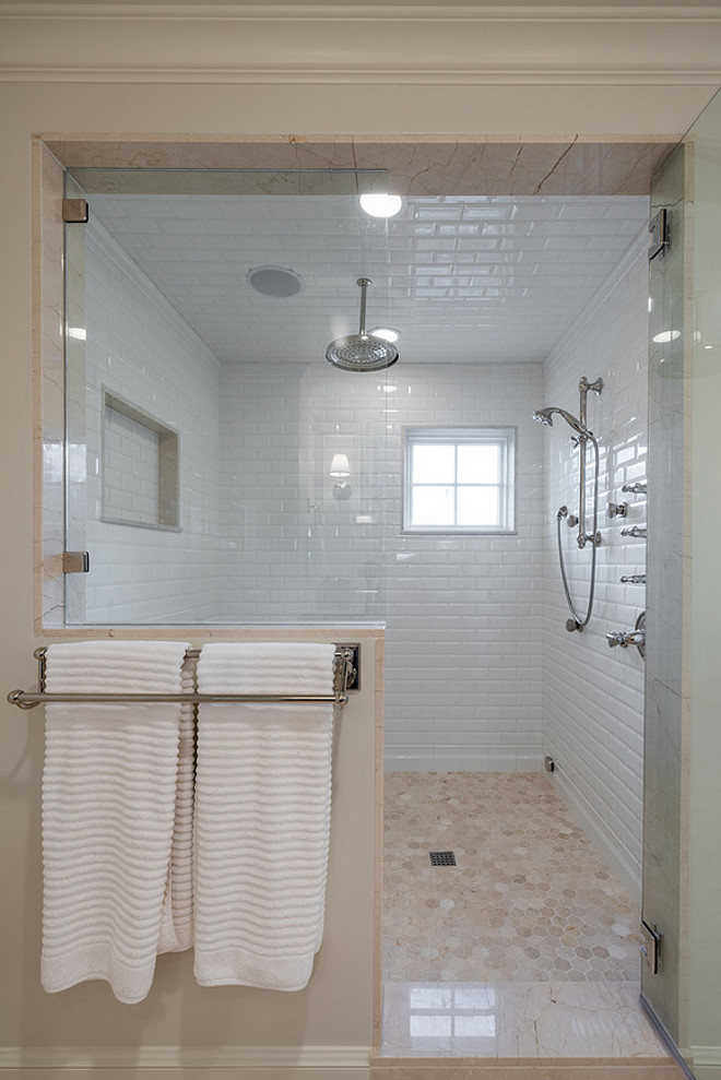 Beveled shower tile. Beveled shower tile combination ideas. Beveled shower tile with octogan floor tiles. #Beveledshowertile #showertile #shower #tile Northstar Builders, Inc.