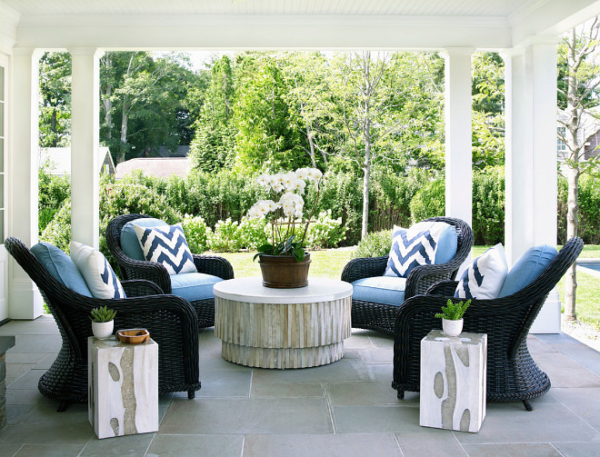 Porch Chairs. Porch sitting area. Porch with four chairs in circle. Phoebe Howard #porch #chairs